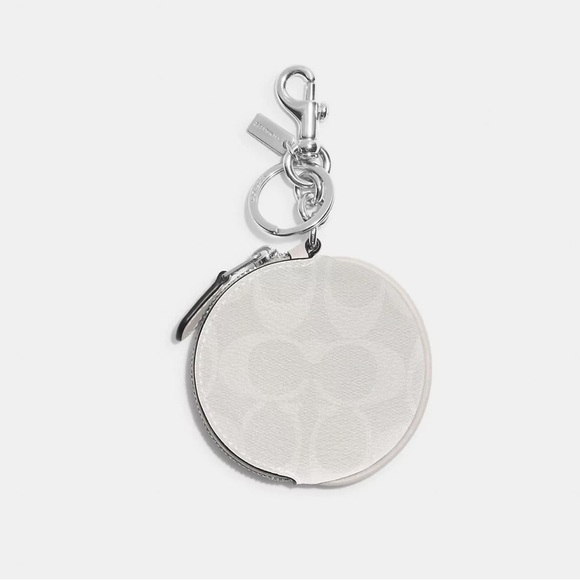 Coach Circle Coin Purse, signature canvas, white, NWT - Picture 8 of 8